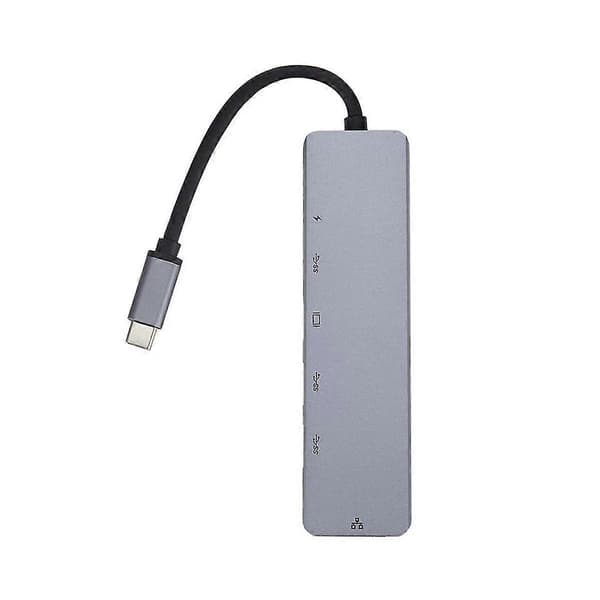Usb3.1 Type Usb-c Til Hdtv+rj45 6-i-1 Dockningsstation Til Dockningsstation Hub Type C Adapter