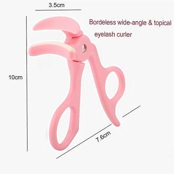 Vipperenser med ergonomisk grep og silikonputer, langvarige krøller, rosa, 2 erstatninger