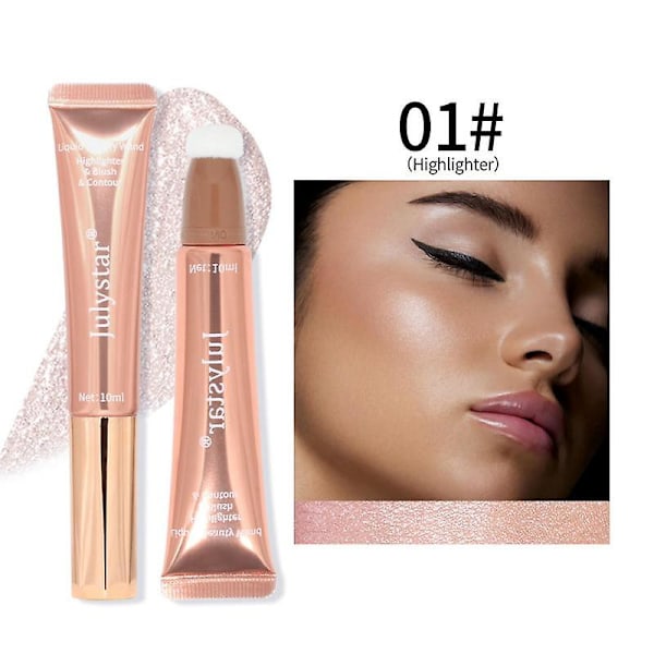 1 st Blush Beauty Wand Multifunktionell Makeup Pen Glitter Contouring Ansikte Shimmer Highlight Blush Flytande Kontur Applikator a01