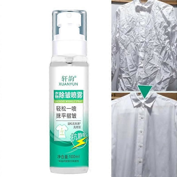 Hemkläder Rynkremover Bärbar Rynkremover Spray Kläder Luktborttagare NonIron Mjukgörare 1pc