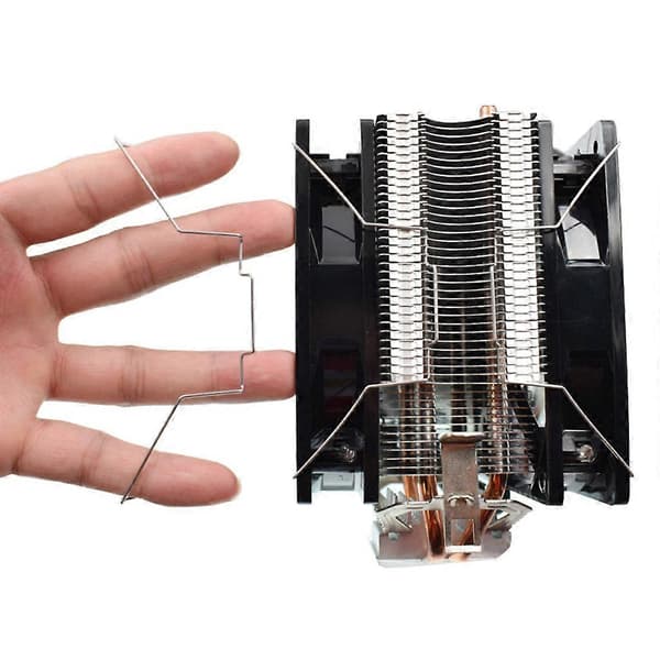 2 st Värmeavledande Clipklämmor Dator CPU Kylare Fläktklämmor Rostfritt Stål down hook 9cm