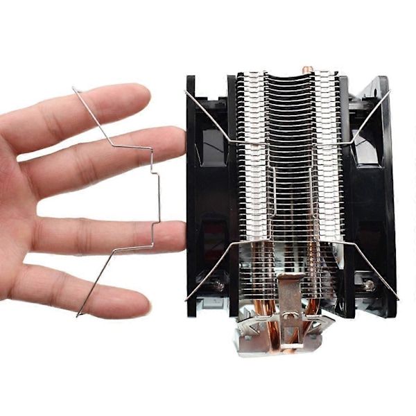 2 stk Varmeavledende Klips Klemme Datamaskin CPU Kjøleventilator Klips Rustfritt Stål down hook 8cm