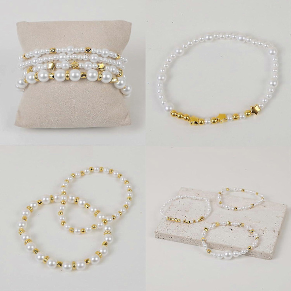1674 stk Perleperler til Armbåndslaging, Perler til Smykkeproduksjonssett, Smykker til DIY Armbånd Smykkeproduksjonsmateriell for Voksne