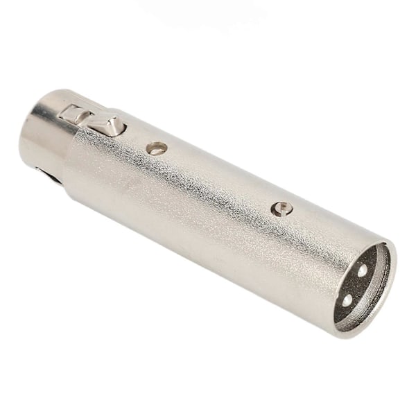 2 stk XLR Rett Forlengelseskontakt Koblingskontakt Sinklegeringshus og 3 Kobberkjerner 3-polet til 5-polet XLR Hunn Adapter
