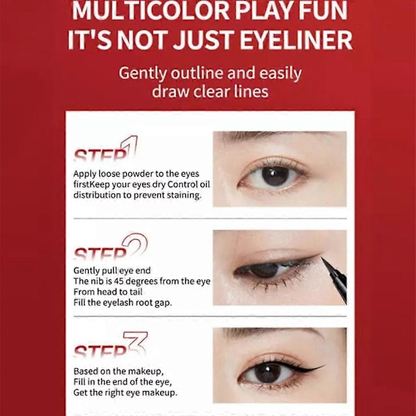 Calligrapher Eyeliner, Långvarig Calligrapher Eyeliner Smudgeproof Vattentät 2pcs