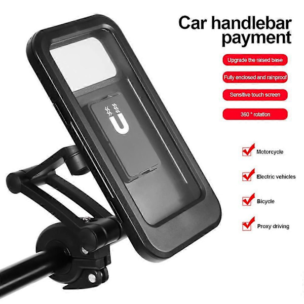 Vanntett Motorsykkel Sykkel Mobiltelefonholder Støtte Universal Sykkel GPS 360° Justerbar Motorsykkel Mobiltelefonholder For Iphone Samsung Xiaomi