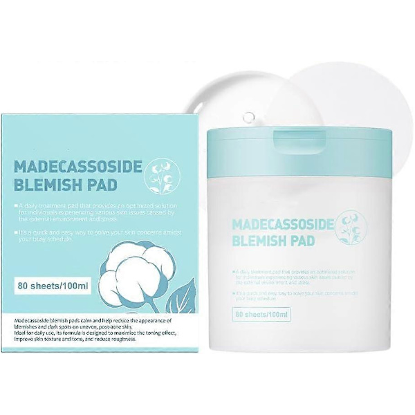 Collagen Toner Pads, Runde Bomulds Toner Pads til Ansigtet, Fugtgivende Opklarende Toner Pads, Hudstrammende & Gendan Elasticitet madecassoside blemish pad