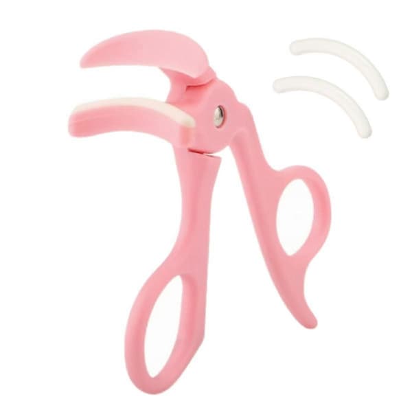 Øjenvippebukker med ergonomisk greb og silikonepuder, langvarige krøller, pink, 2 udskiftninger