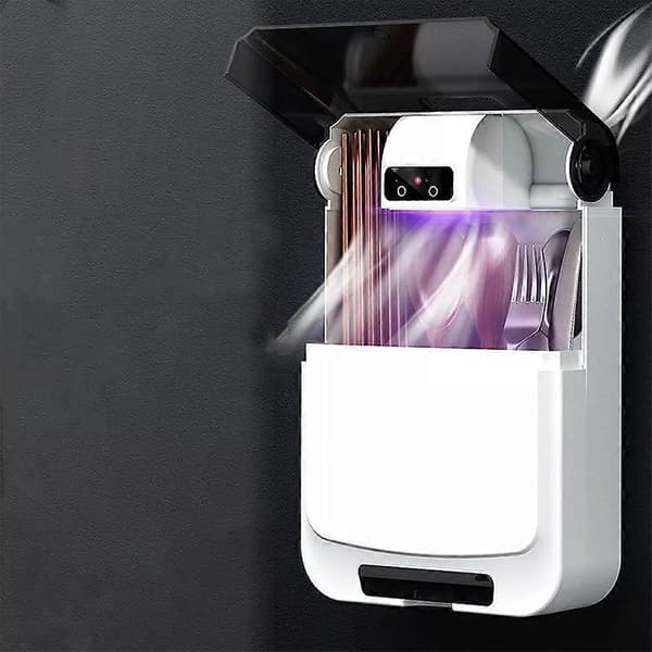 Smart spisepinner kurv sterilisator, spisepinne bur boks med integrert tørking blue usb plug in model