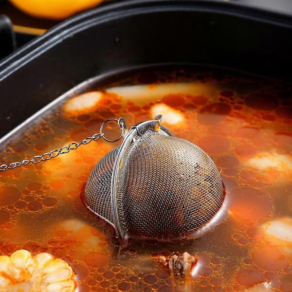 Teekugle Si-Infuser - Pakke med 5 - Rustfrit Stål Mesh Filter Urte Krydderi 3pcs