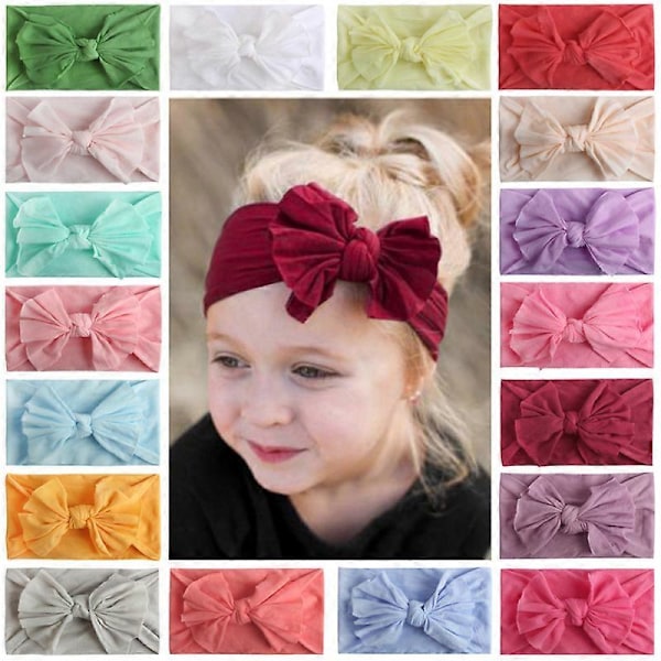 Babykaninhuvudband Elastiskt Rosett Hårband Flickor Rosett Nyfödda Bågar Barn color07