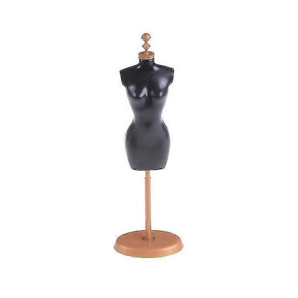 Svart Mannequin Stativmodell för Dockor Kläder Klänning Visningshållare 25cm black