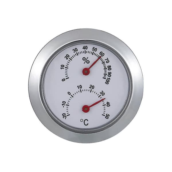 Mini Rund Digital Hygrometer Termometer Temperatur Luftfugtighedsmåler Måler