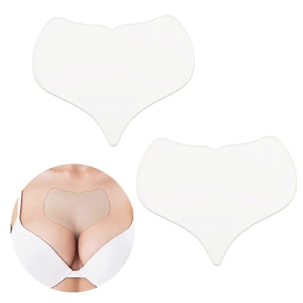 2 Pcs Silicone Anti Wrinkles Chest Patch Reusable Transparent Wrinkles Removal Pad