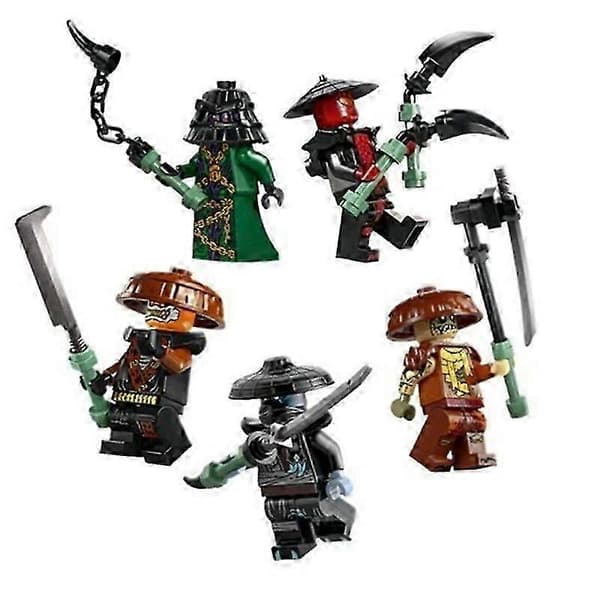 5-delad Ninja Forbidden Five Miniatyr Baustein Set Leksaksdockor Barnpresent B HFNT