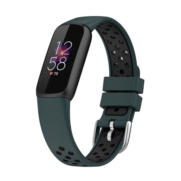 Silikonreim til Fitbit Luxe olive green black
