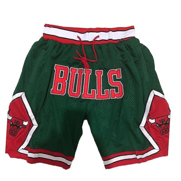 Bulls Basket Broderade Shorts Basket Sports Shorts Green M