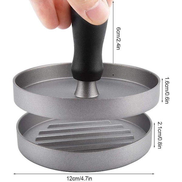 3-in-1 Burger-Press, Burgerpihtipress, Hamburger-Press, Täytetty