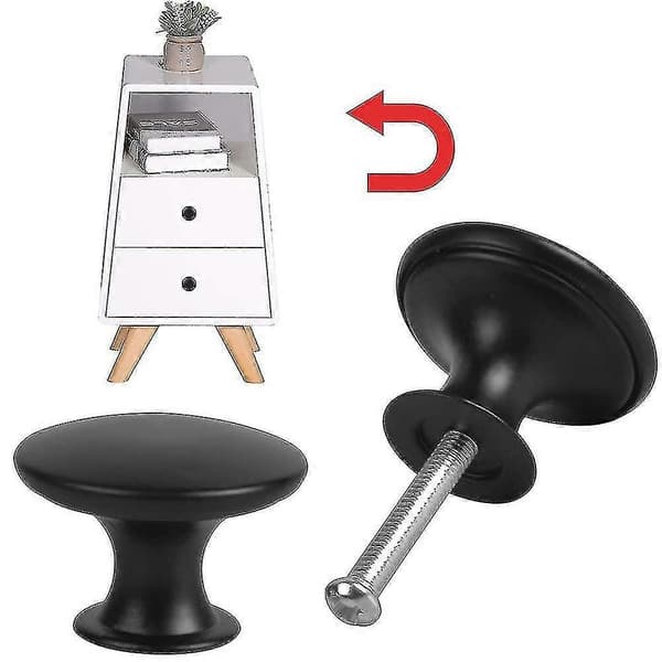 16 stycken skåpsknoppar, 30mm Vintage Dresser Knobs Set black