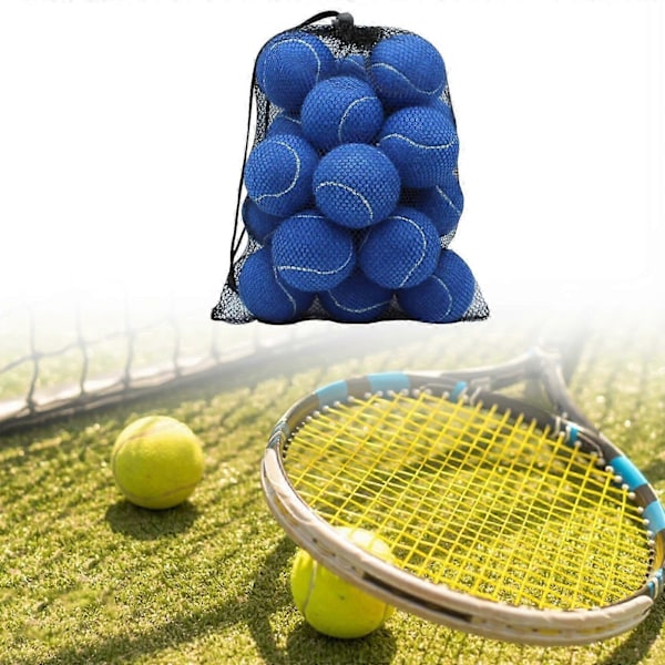 20 stk. Tennisballer Elastiske Baller Øvelse 2,52\" Diameter Slitesterke Treningsballer for Utendørs Sport Tennisentusiaster blue