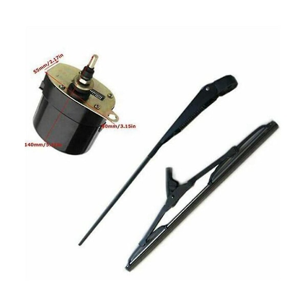 12v Universal Vindusviskermotor Med Arm Og Blad For Willys Traktor 01287358 7731000001