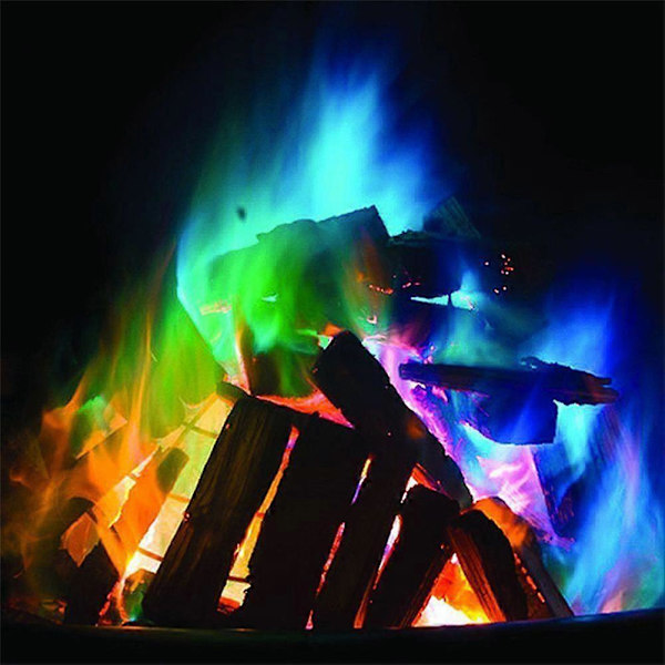 1~5 kpl 10g/15g/25g Mystical Fire -väriset taianomaiset liekit nuotioon, leirinuotion, juhliin, takkaan, liekkipölytemppu, ilotulitus 15g 2pcs