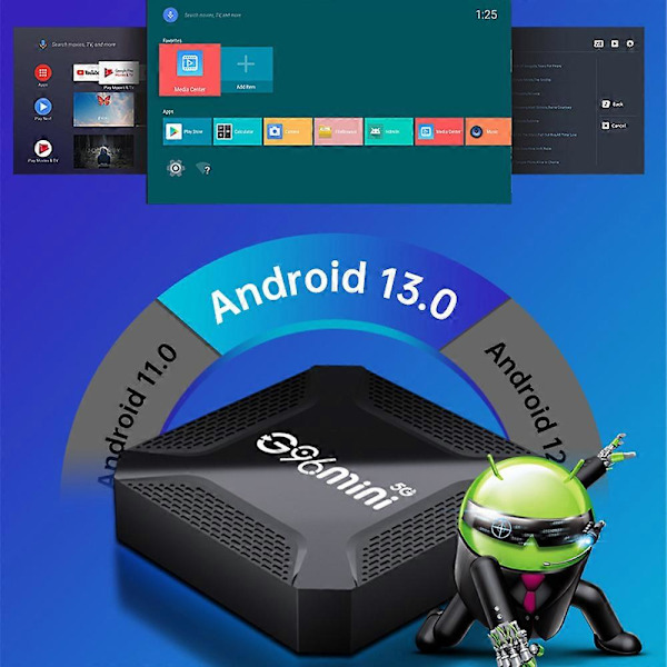 Android 130 Smart TV-boks 4K HDMI Quad Core HD 24G/5G WIFI Media Stream Player/ us