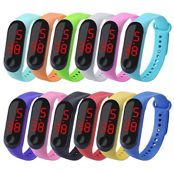 Ny klokke Digital LED Sports Armbåndsur Unisex Gutter Jenter Barn Menn Kvinner Gaver