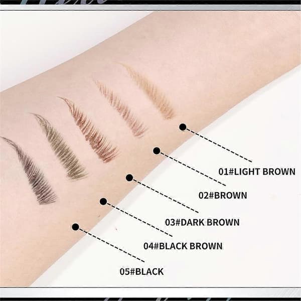 Trailott Eyebrow Pen, Hellokiss Flytande Eyebrow Pen, Microblading Eyebrow Pencil light brown