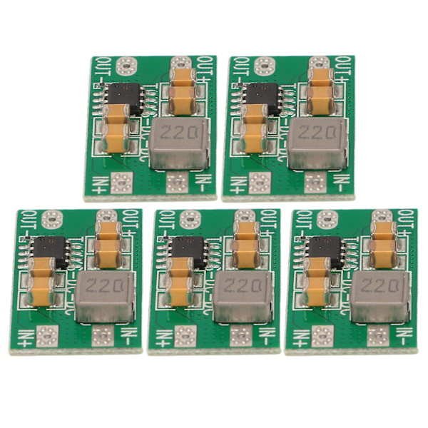 Hög effektivitet DC-DC Buck Converter Modul 12V till 9V/2A med 24V ingång - Paket med 5