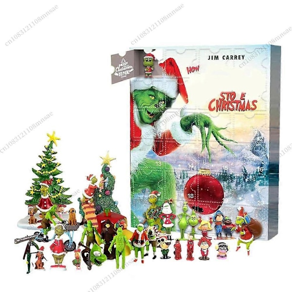 Adventskalender 24 Dager Juleferie Adventskalender Hjem BlindBox Gaver Kalender Dekor Rom Skrivebord Adventskalender Dekorasjonstilbehør style d