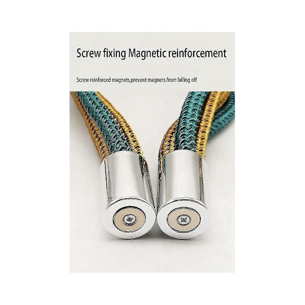 2 Pak Gardinbinder Magnetiske Gardinbinder, Dobbelt Farvevævet Reb Knude Dekorative Gardin H