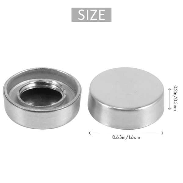 16 mm Speilskruehette i rustfritt stål (8 stk)