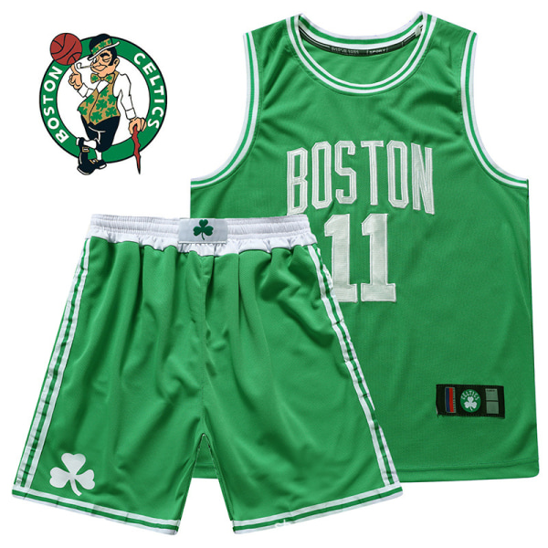 Celtics Kyrie Irving nr 11 Broderad Baskettröja green M