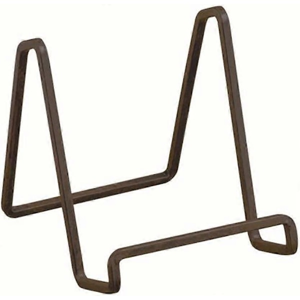 10,2 cm kvadratisk mahogni metallstøtte/fat/brodisplay