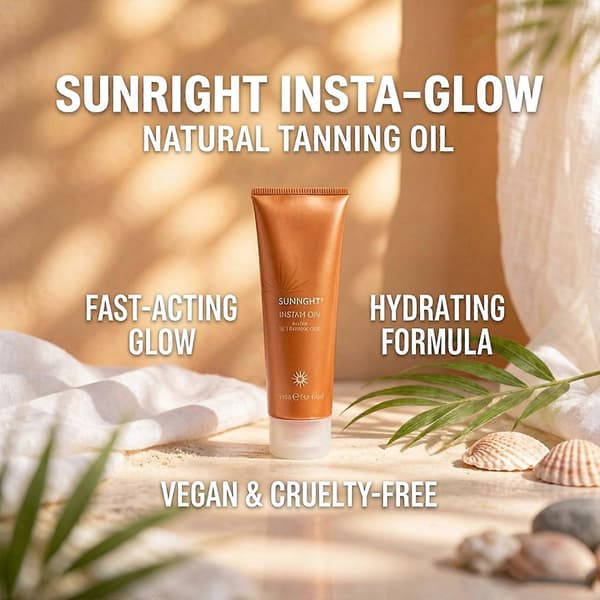 Sunright Insta Glow Self Tanning Gel, Exp 2028 NY FÖRPACKNING