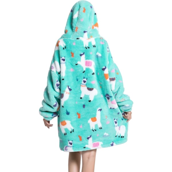 Oversized hoodiefilt för kvinnor Vuxna Oversized Wearable Hoo Alpaca