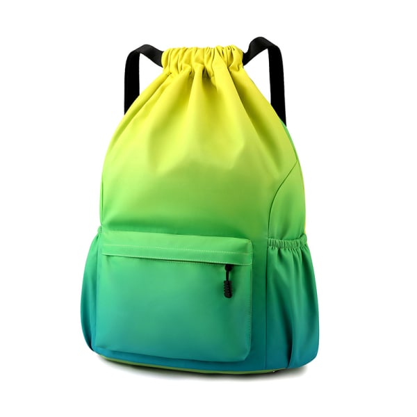Gränsöverskridande produkter Amazons populära väska med dragsko, sportväska med dragsko för män och kvinnor med stor kapacitet, bärbar fritidsväska 058 yellow green large size
