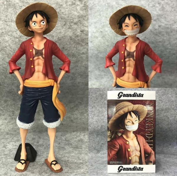 27cm One Piece Smile Luffy Figur Monkey D. Luffy PVC Actionfigurer Model Samleobjekter Legetøj til Børn Gave with box