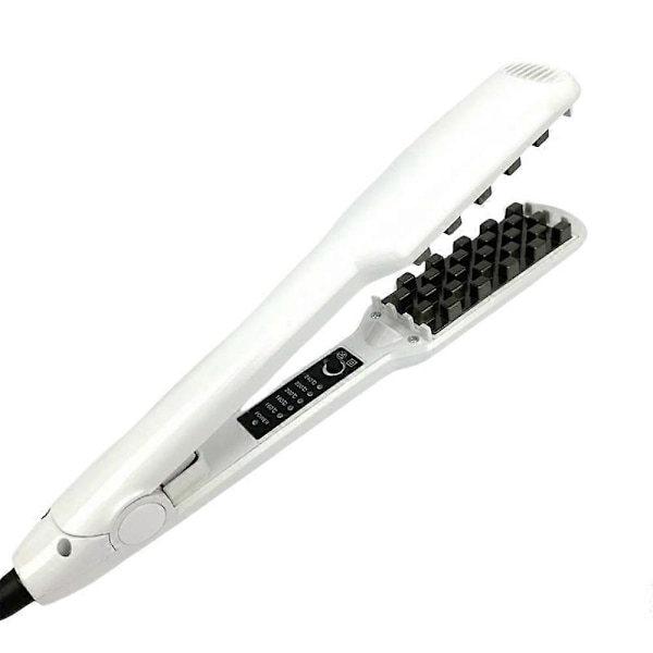 3D Gitter Hårkrøller Volumizer Keramisk, Professionel Hår Fluffy Krøller Hårværktøj white us plug
