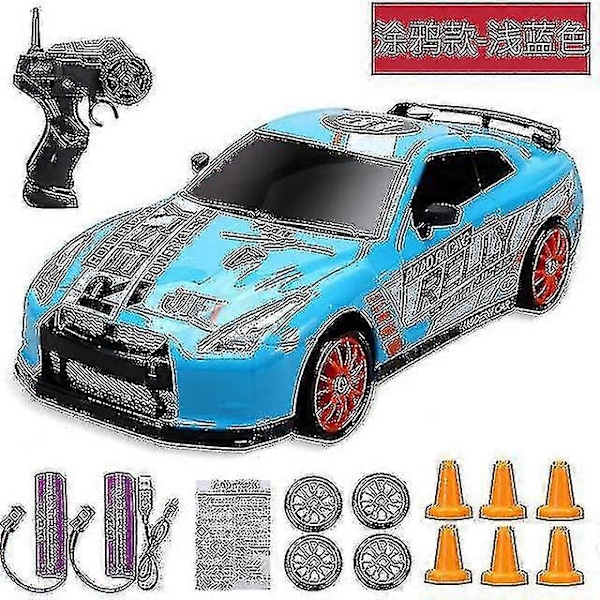 2.4g Drift RC Bil 4wd RC Drift Bil Leke Fjernstyrt Gtr Modell Ae86 Kjøretøy Bil RC Racing Bil Leke For Barn Gaver gtr b-2battery