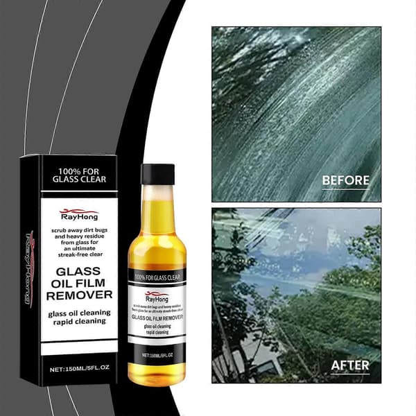 Glassoljefjerningsmiddel for frontruter Hydrofob, antidugg dyprenser med natron og sitron