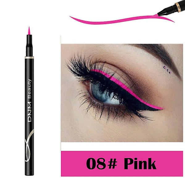 12 färger Eyeliner Pen Charming Matte Vattentät Långvarig Inte Blommande Cat Eye pink