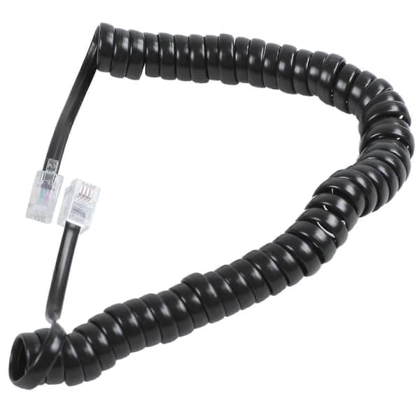 9,3\" Sort RJ9 Telefon Telefon Modem Spiralledning Kabel
