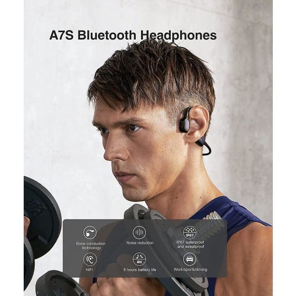 Open Ear-hörlurar, Over Ear trådlösa Bluetooth hörlurar