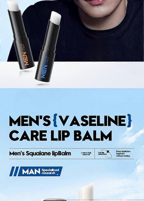 SADOER Mænds Squalane Vaseline Læbepomade 2.7g