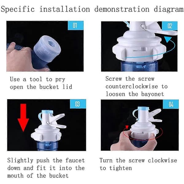 2-pack Vattenbehållare Ventil, Vattenkanna Ventil Vattenkanna Lock Flaska Pip Reusable Plast