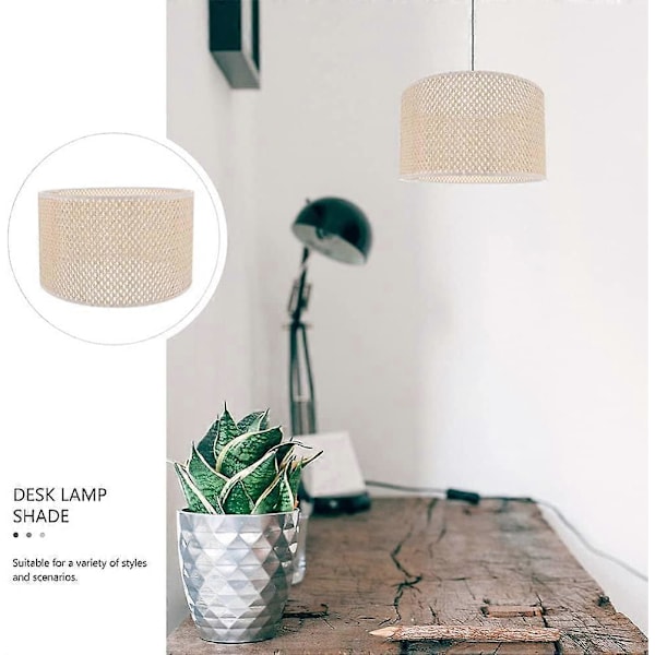 Trumlampa Skärm Tak Burlap Lampskärmar Medium Lampskärmar Hårdryggad Lampskärm Chandelier Lampskärmar Moderna Lampskärmar Vågskärm