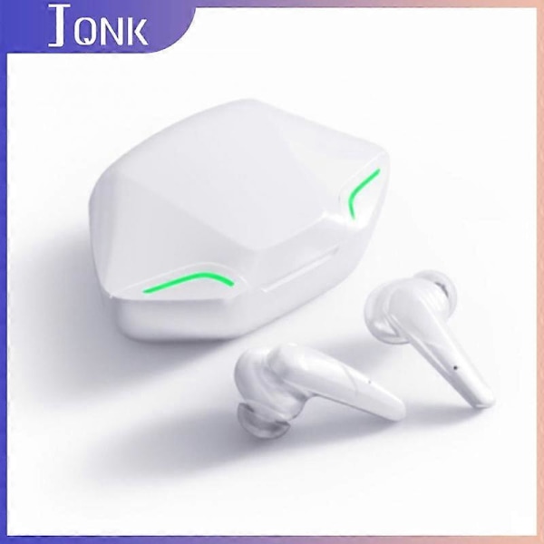 5.0 Bluetooth Trådlösa Hörlurar Ultra-låg Latensstil Brusreducering Spel In-ear Hörlurar För CS PUGB PC Mobilspel Tillbehör a white