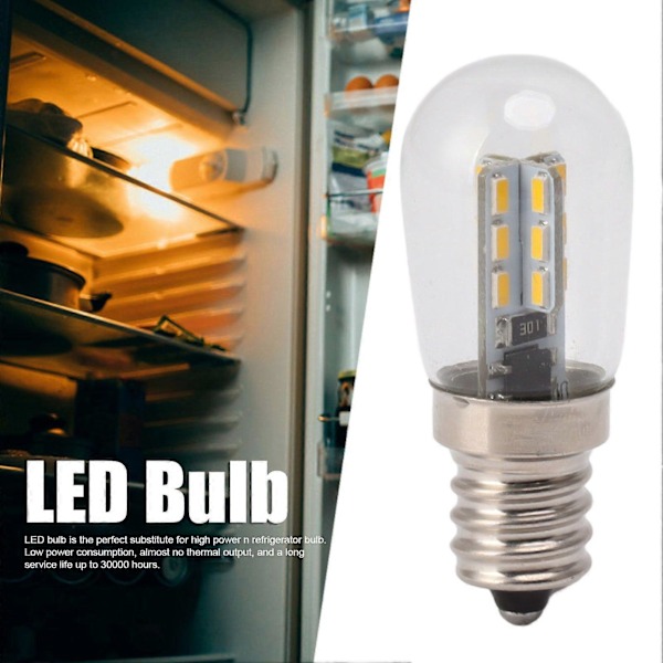 5 kpl E12 LED-lamppua, korkea kirkkaus, 120V, jääkaapin lamppu 24 helmellä, lämmin valo